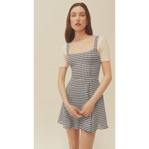 Reformation 6 Tai Gingham Mini Dress - Picture 8 of 8